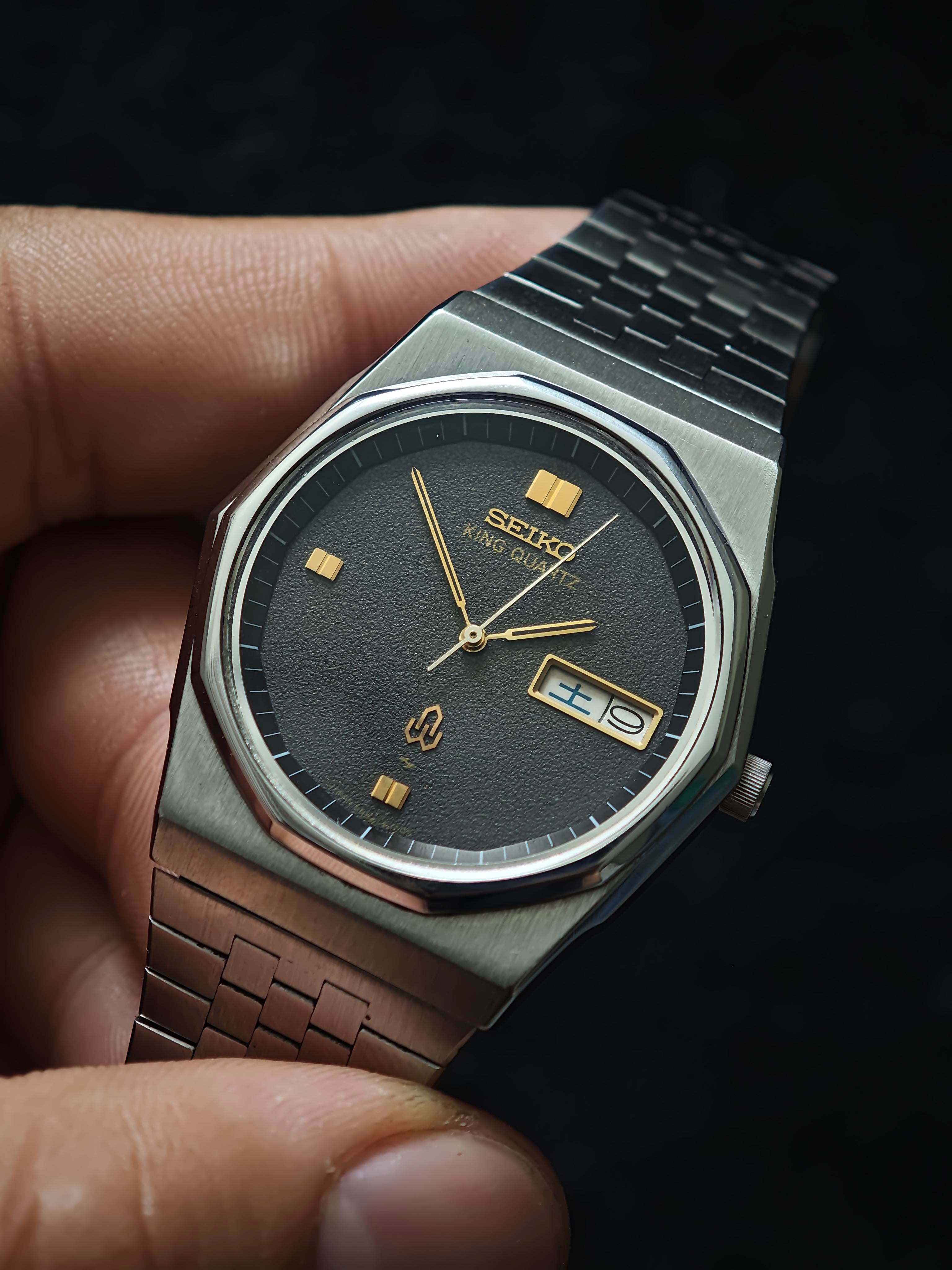 WTS] a Rare King Seiko Quartz 5856-8080 | Textured Charcoal Dial