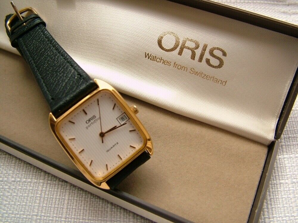 c2000 Exc Boxed Gents Vintage ORIS PORTOFINO 15 7286 Quartz