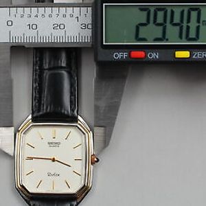 Vintage 1982 [N MINT] SEIKO DOLCE 6020-5930 White Dial Qz Men's
