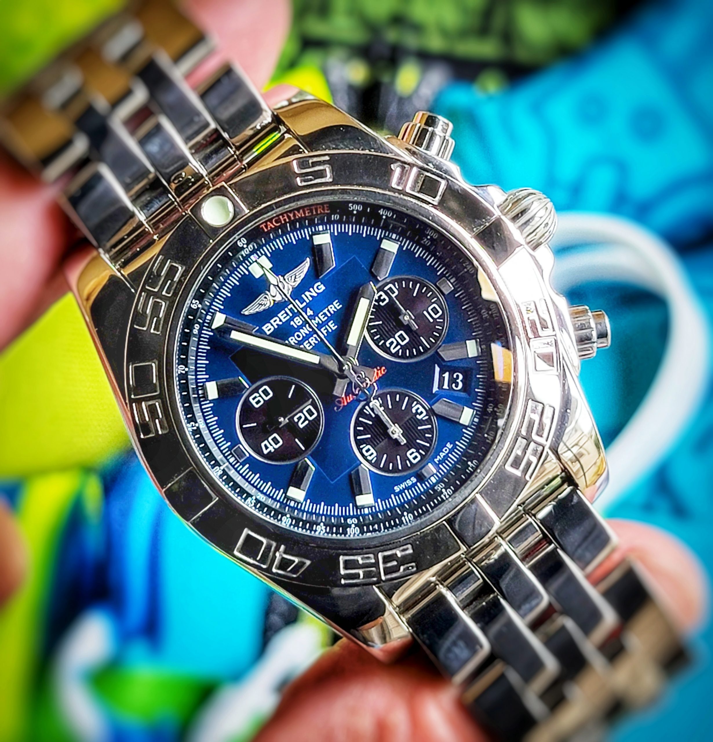 Breitling chronomat sales 44 blackeye blue