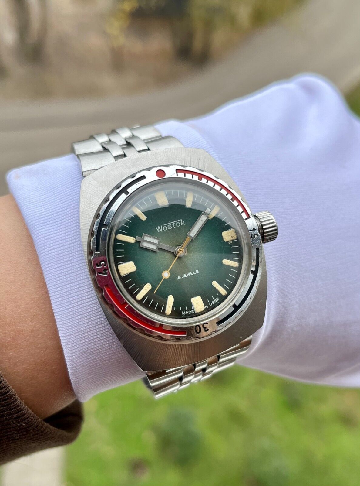 Vostok Amphibia Amphibian Boctok Wostok Vintage USSR Barrel Shape