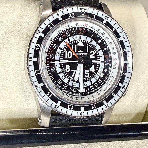 FORTIS B-47 Calculator GMT 3 Time Zones Case | WatchCharts Marketplace
