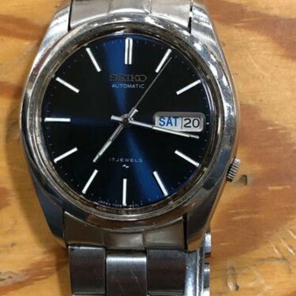 Vintage Seiko Automatic 7009-8210 Stainless Steel Blue Dial Men's Watch  Running | WatchCharts
