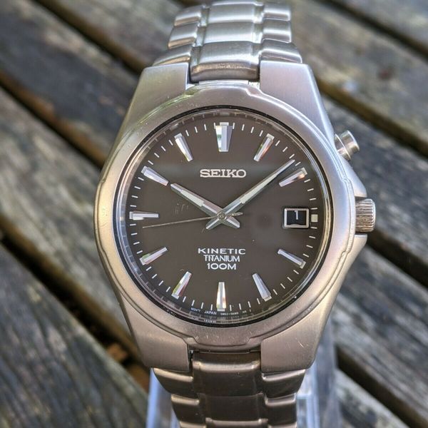 Seiko 5M62-0AM0 Titanium Kinetic - Excellent Original Condition ...