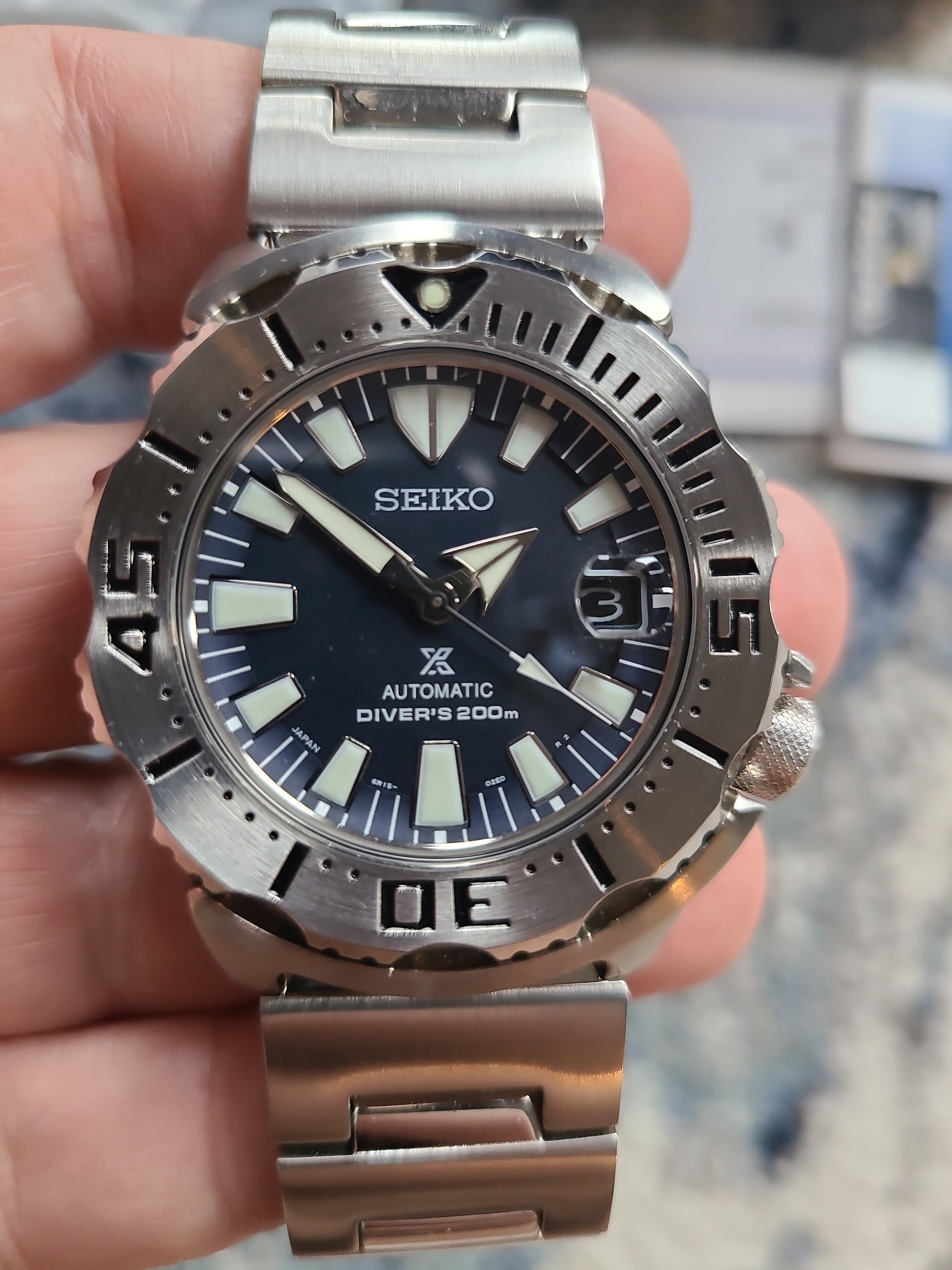 550 USD FS Seiko szsc003 3rd gen monster navy blue dial