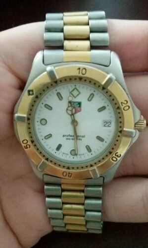 Tag Heuer 2000 WE1122 R GOLD Classic Professional SS Men s Watch