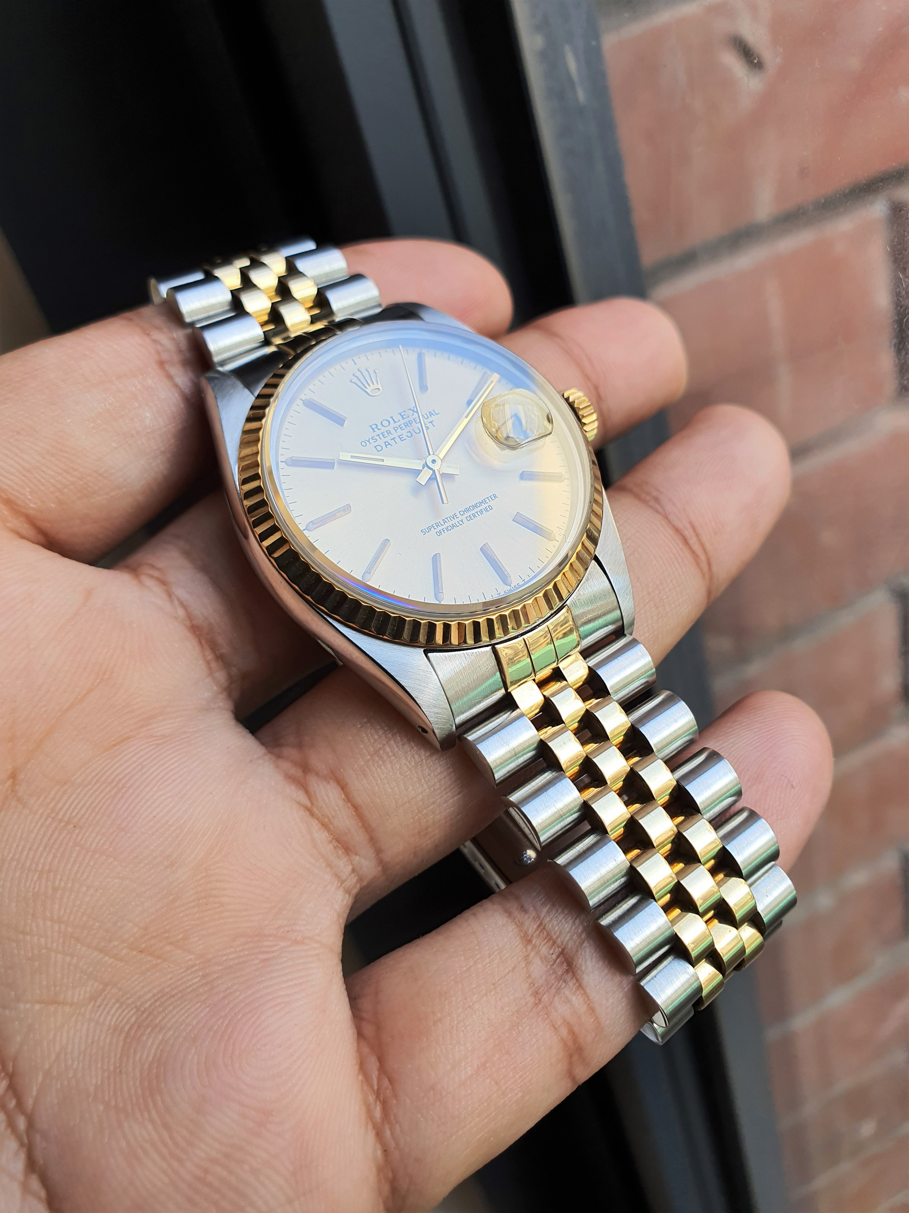 FS Rolex Datejust 16013 Clean Golden Dial Year 1985 4199