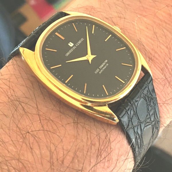 Universal Geneve Gilt Shadow Ultrathin Vintage Automatic Watch