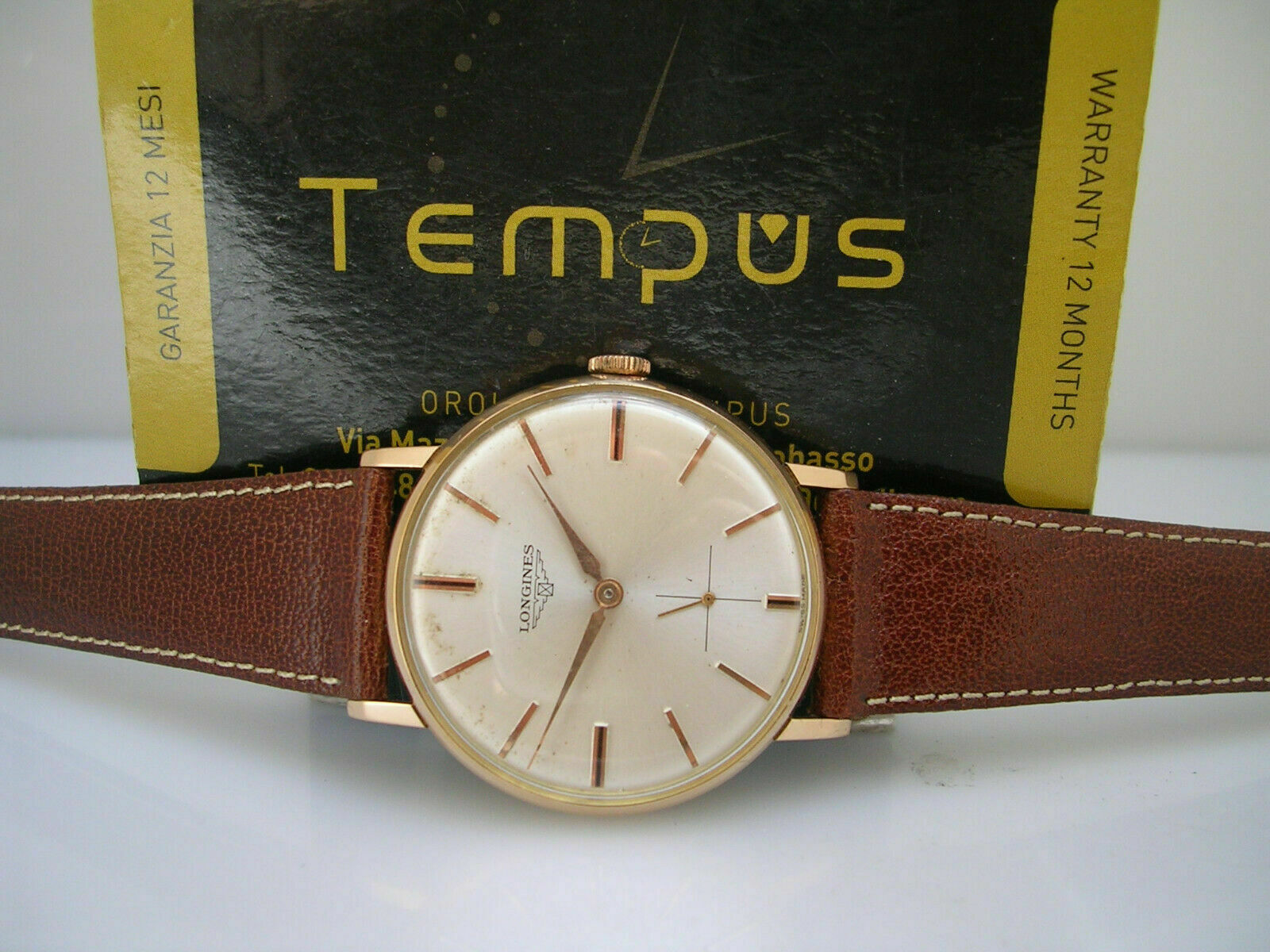 LONGINES 7515 ROSE GOLD 18 KT YEAR 1967 MANUAL 302 SERVICED MEN S