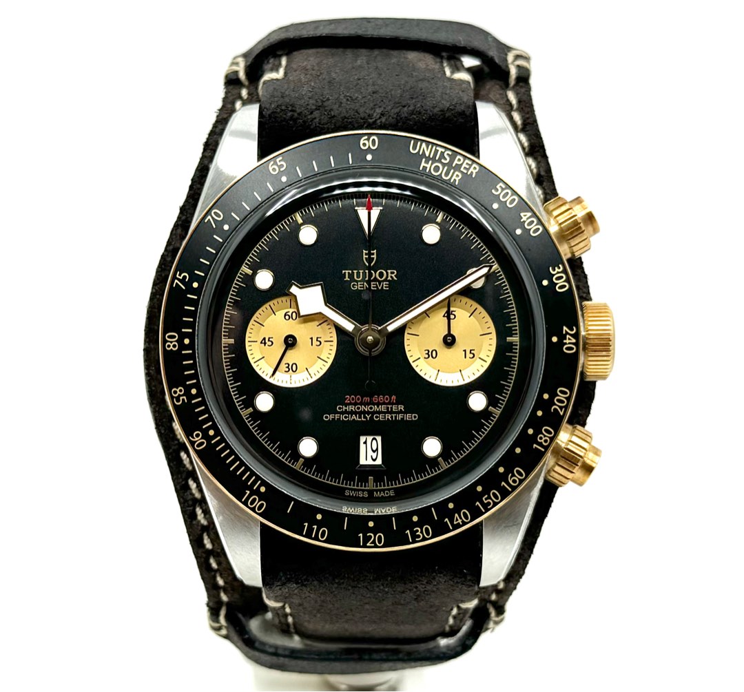 Tudor Black Bay Chrono S G Black 79363N 79363 Leather