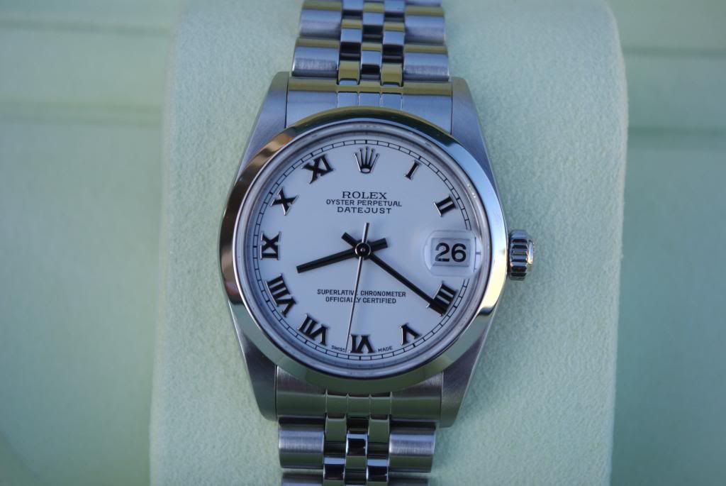 FSOT: Rolex Datejust 31mm Mid-Size 78240 White Roman Dial Complete ...