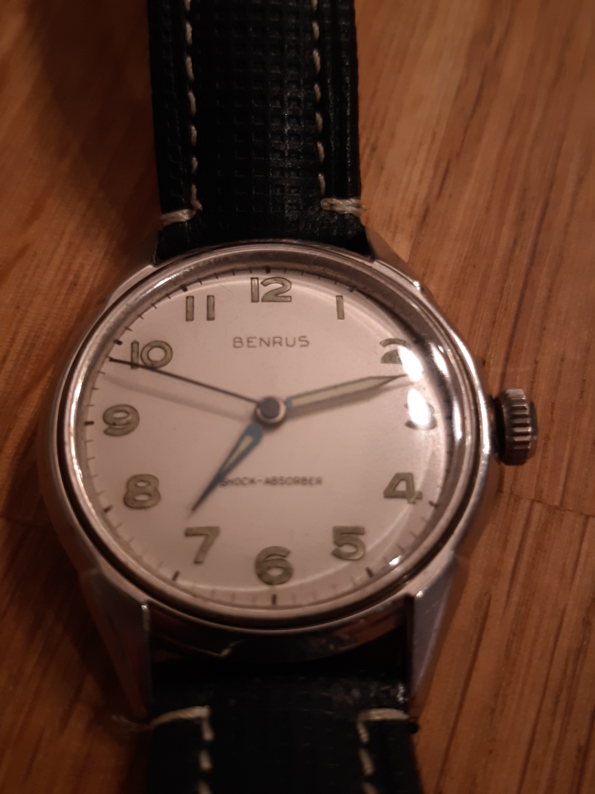 Montre Vintage Benrus Shock Absorber Plaqué Or Années 50 - Remise à Neuf, Fonctionnelle