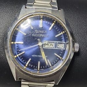 Montre Vintage Timex Viscount 1978 Automatique Jour/date - Occasion Fonctionnelle, Plaquée Or