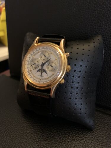 RARE Vintage 1995 Fossil Triple Date Moon Phase Unisex Watch 