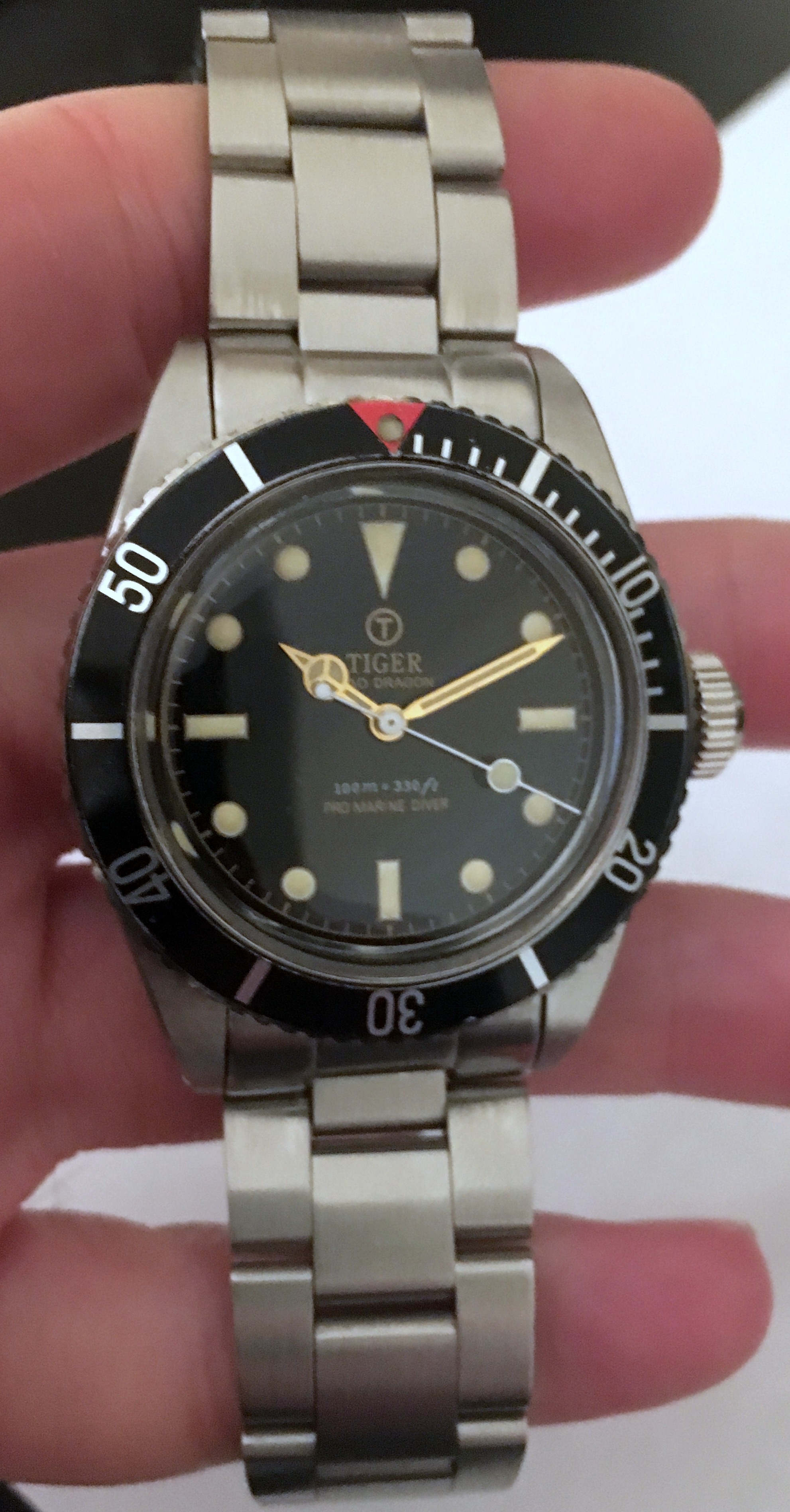 WTS] Modded Tiger Concept Rolex Submariner 6538 Big Crown Homage
