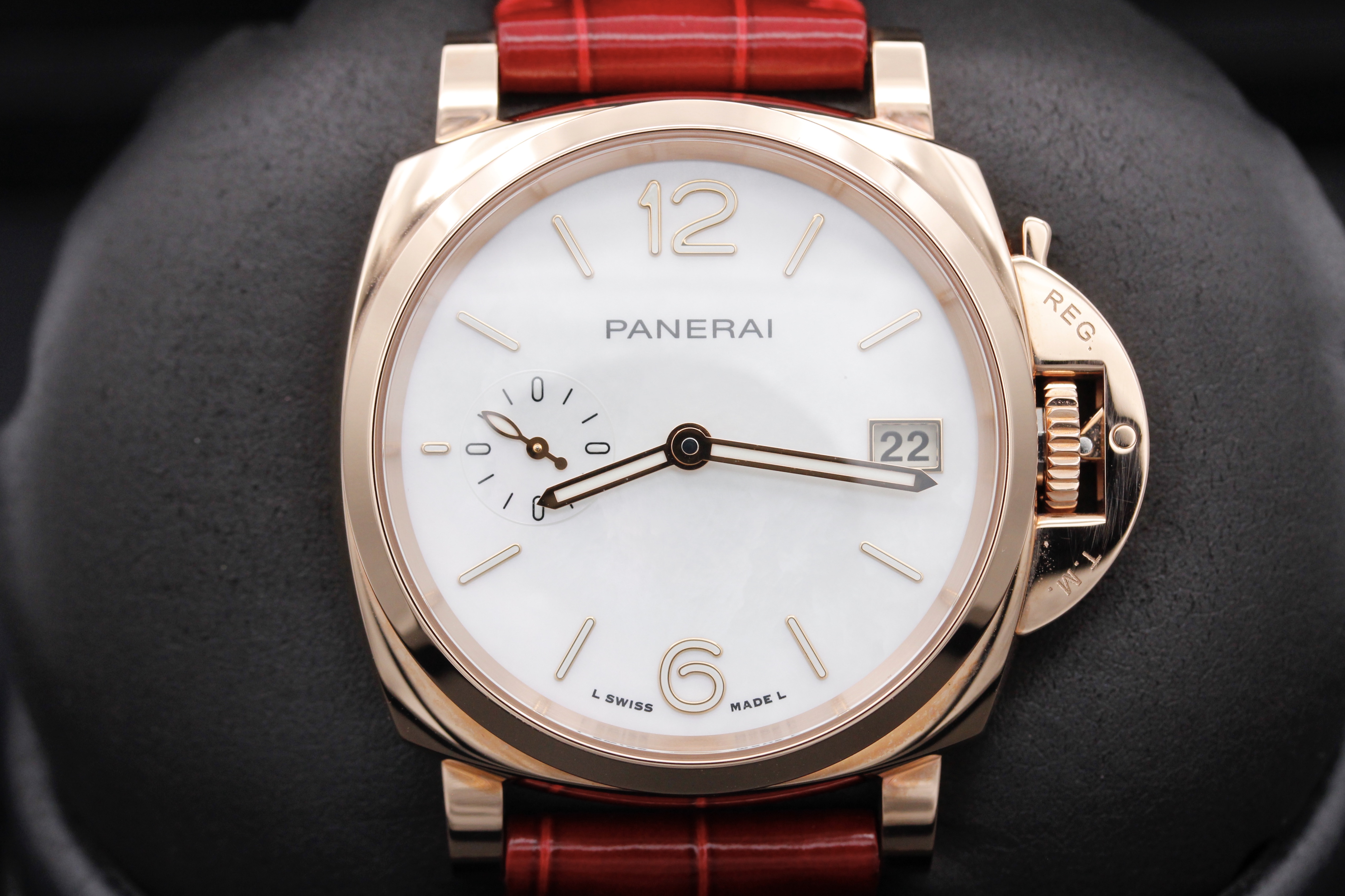 FSOT Panerai Piccolo Due Madreperla PAM 1280 Rose Gold 38mm