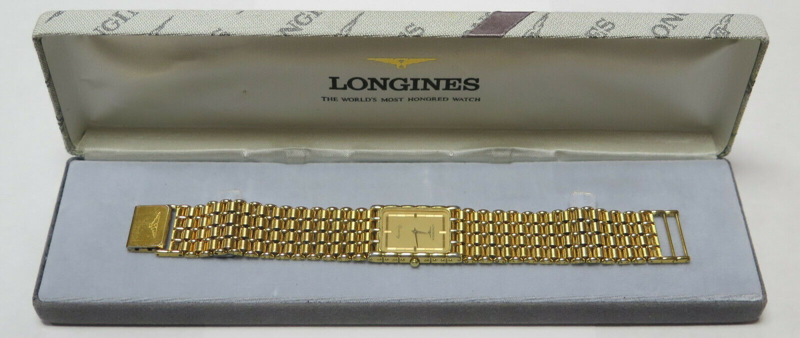 Vintage Longines MZ5712 0961 Swiss Quartz Gold Tone Watch CMZ 5712