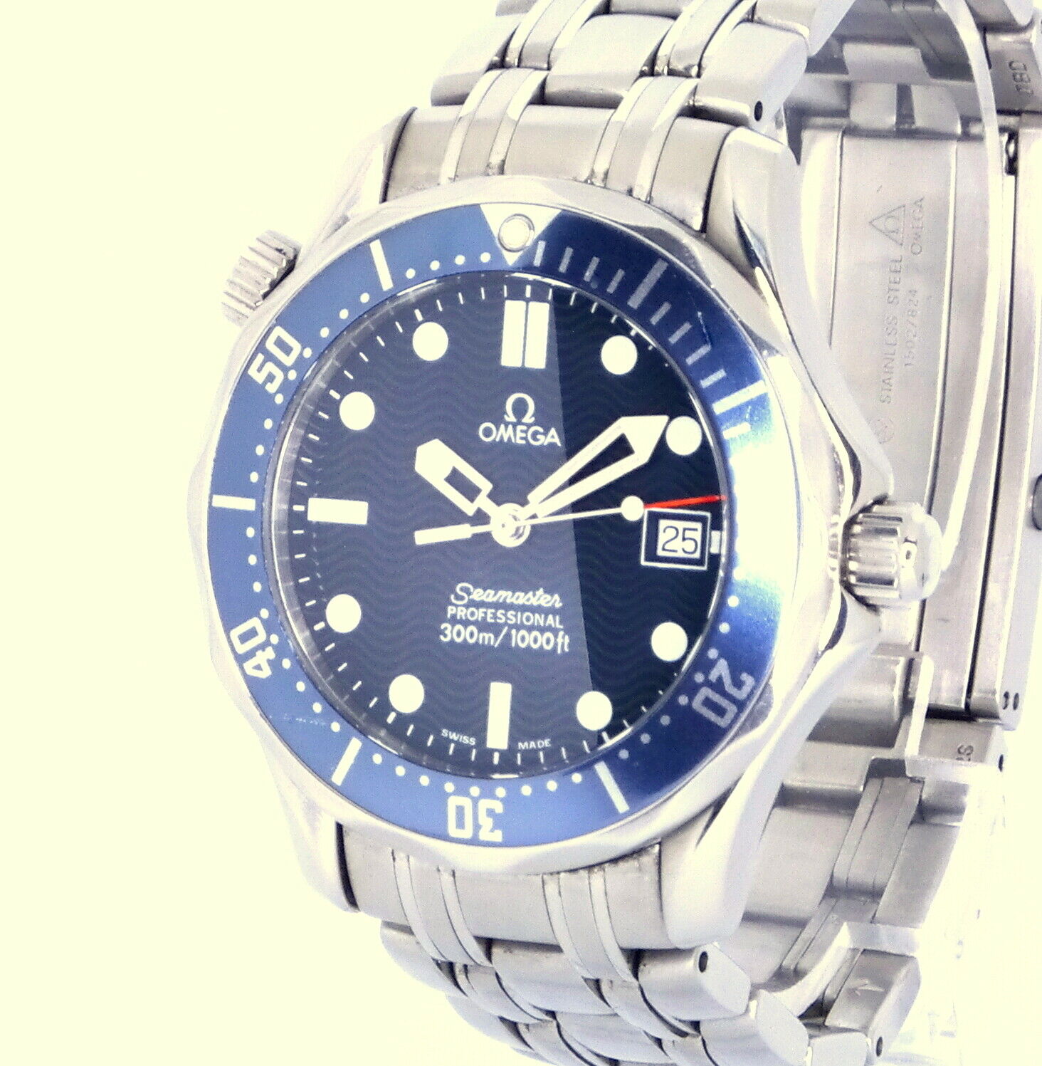 1995 OMEGA SEAMASTER Professional 300m wave Blue Bond quartz mid