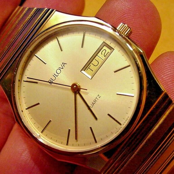 RARE SWISS GOLD BULOVA P3 Bracelet MEN WATCH CALENDER NEW OLD WatchCharts