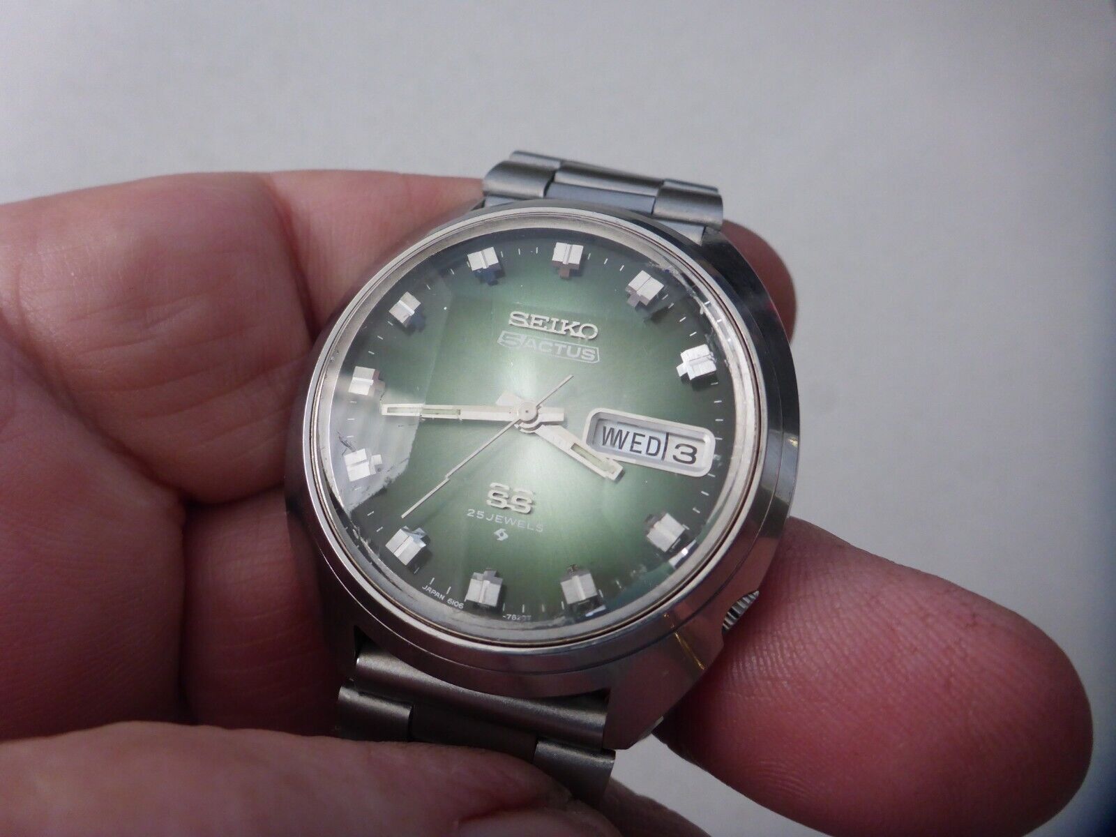 坊※　セイコー 5ACTUS 　6106-7600　自動巻　グリーン文字盤 続続続 魅惑のエメラルド セイコー 5アクタス 6106-7600 | 泥沼