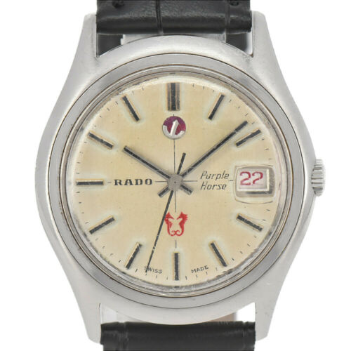Auth RADO Purple Horse 11794-1 Date Automatic Men's Watch R
