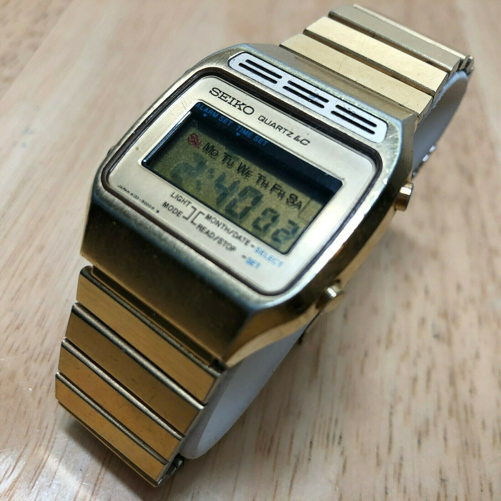 Vintage Seiko A133-5000 Mens Gold Tone Digital Quartz Watch Hours~Run w/  Issue | WatchCharts