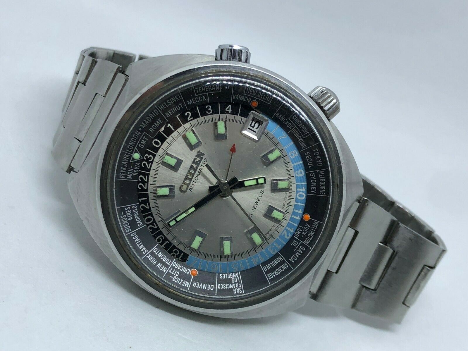 Vintage Citizen Automatic World Timer GMT 68-0516 Rare Vintage Citizen Automatic World Timer GMT 68-0516 Rare