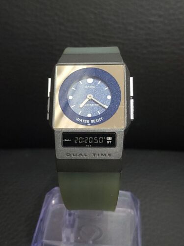CASIO FS-01 Pela Dual Time Silver Transparent Green | WatchCharts  Marketplace