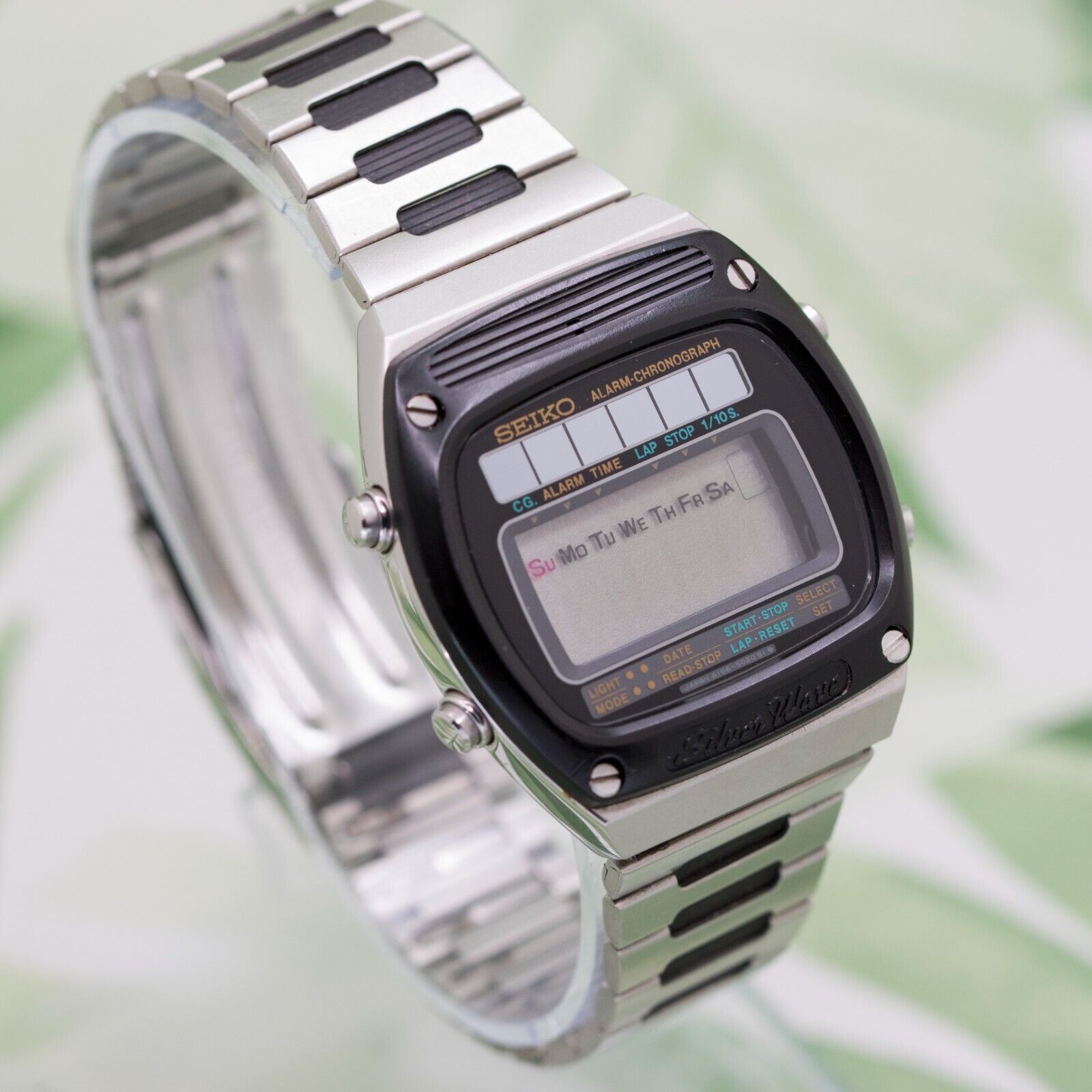 SEIKO シルバーウェーブ デジタル腕時計 アラーム A156-5030-