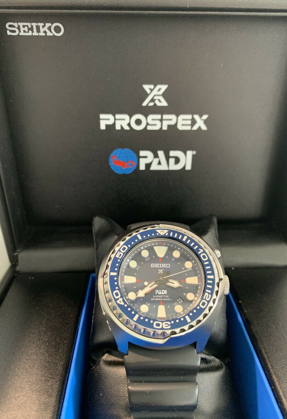 Seiko Prospex Kinetic GMT Diver Watch PADI SUN065P With Box Rare RRP Over 570 WatchCharts Marketplace