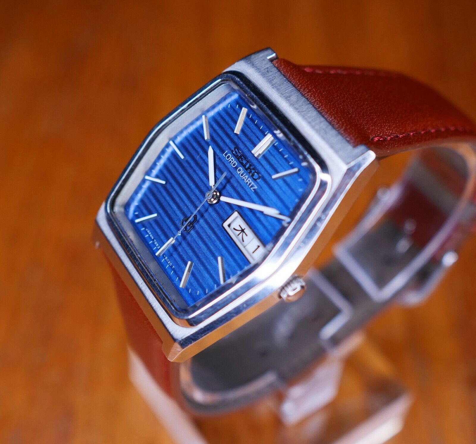 Seiko Lord Quartz - 7853-5020 - Textured Blue Dial | WatchCharts 