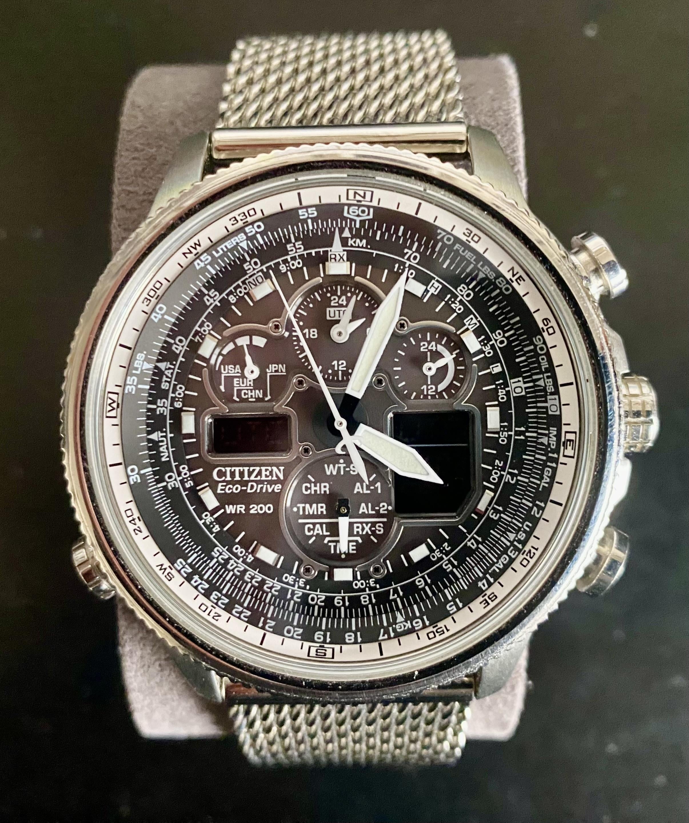 FS Citizen Navihawk A T Eco Drive Chronograph Watch with