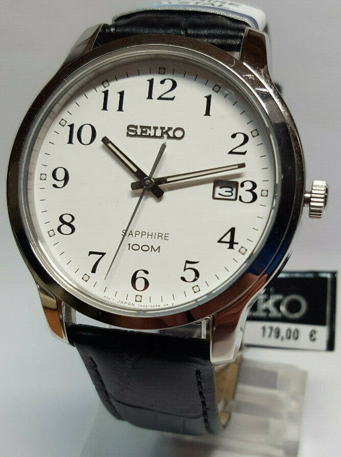 Seiko Herrenuhr SGEH69P1 Saphirglas Datumsanzeige Leuchtzeiger 41 mm 10 bar  | WatchCharts