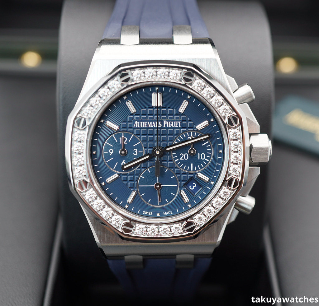 FSOT BNIB Audemars PIGUET ROYAL OAK OFFSHORE DIAMONDS 26231ST BLUE