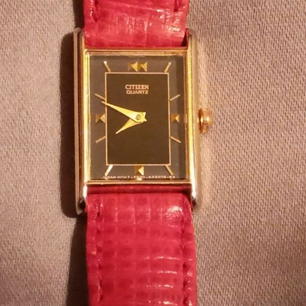 Women's Gold Tone Citizen Quartz Dress Watch, Black Face, 5920S49658