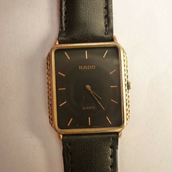 Rectangle Rado Watch Rado Rectangle 179.5263.2 Quartz Swiss Men's Stylish Wristwatch ...