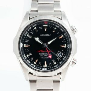 WTS] SEIKO GMT Alpinist SBCJ019 High-End Quartz / Titanium Case and  Bracelet w/ Perpetual Calendar / Black-Dial Beauty | WatchCharts