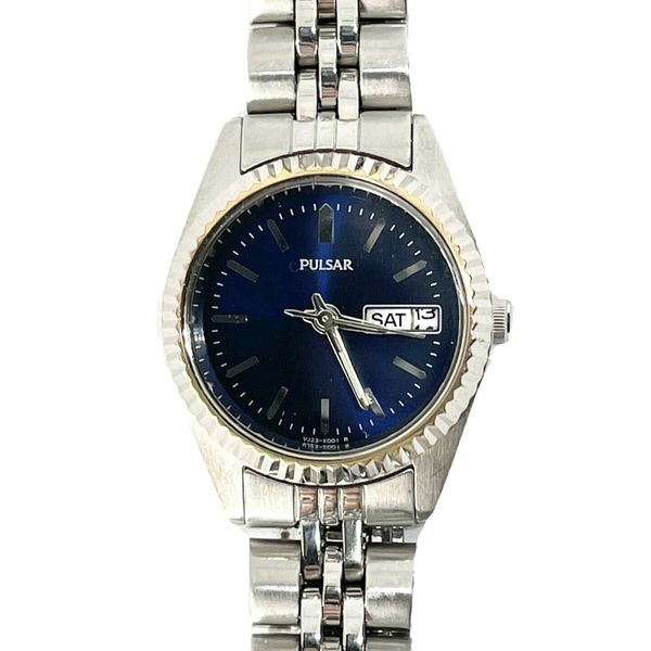 PULSAR LADIES WATCH SS, VJ23-X001R, DEEP BLUE FACE, GREAT CONDITION ...