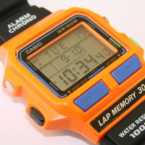 Casio SDB-500W LAP Memory 30 QW-863 very rare orange/pink color