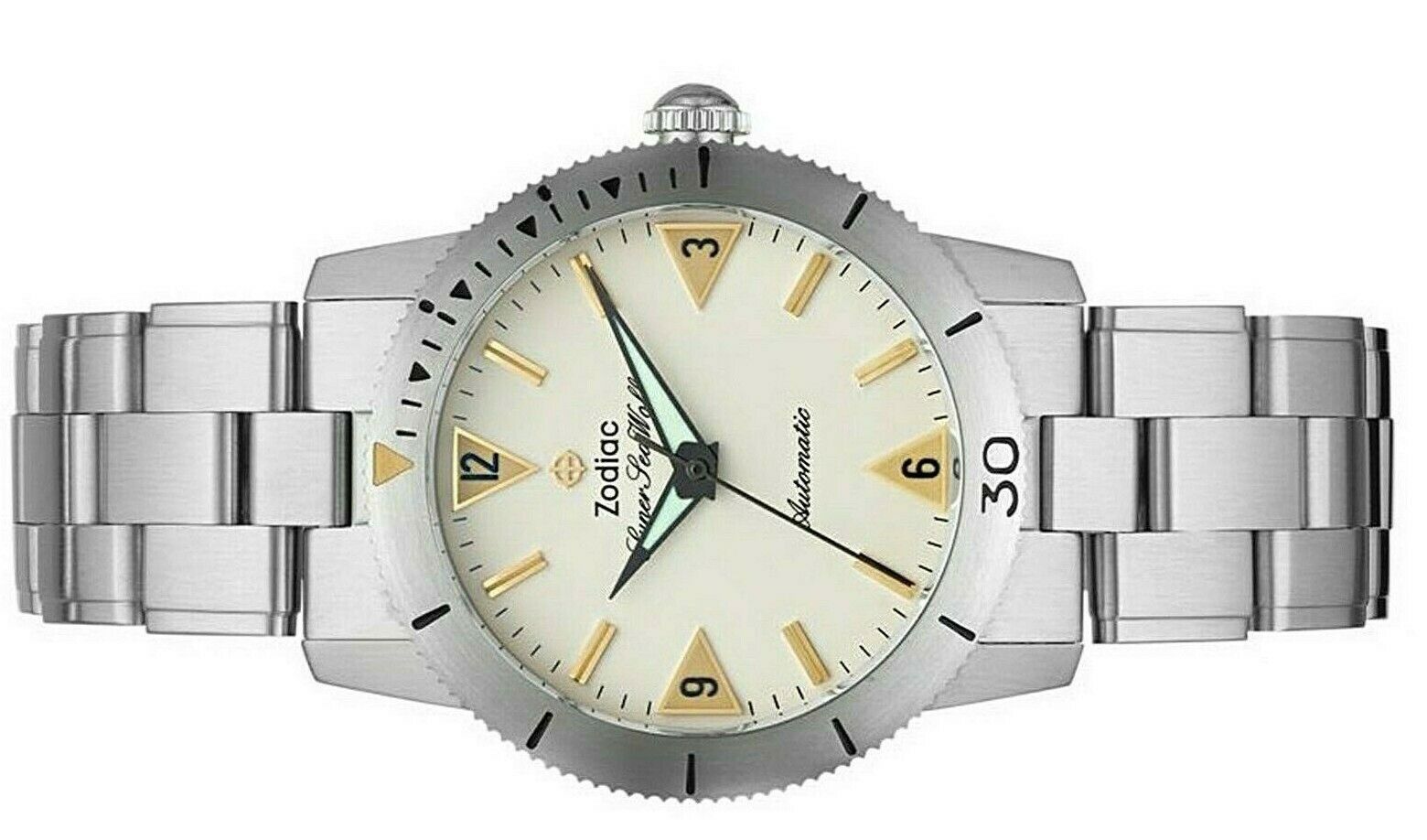 ZODIAC AUTHENTIC SWISS MEN S SUPER SEA WOLF AUTOMATIC WATCH