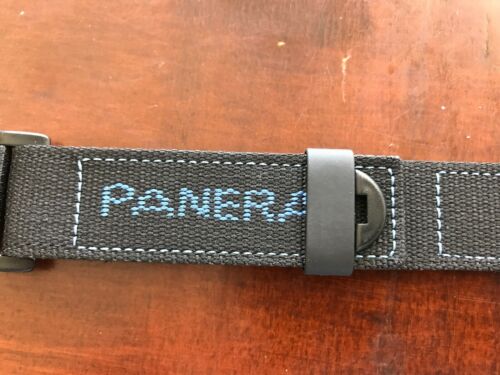 PANERAI Fabric Nylon Textile Canvas Divers 24mm Blue Black Strap