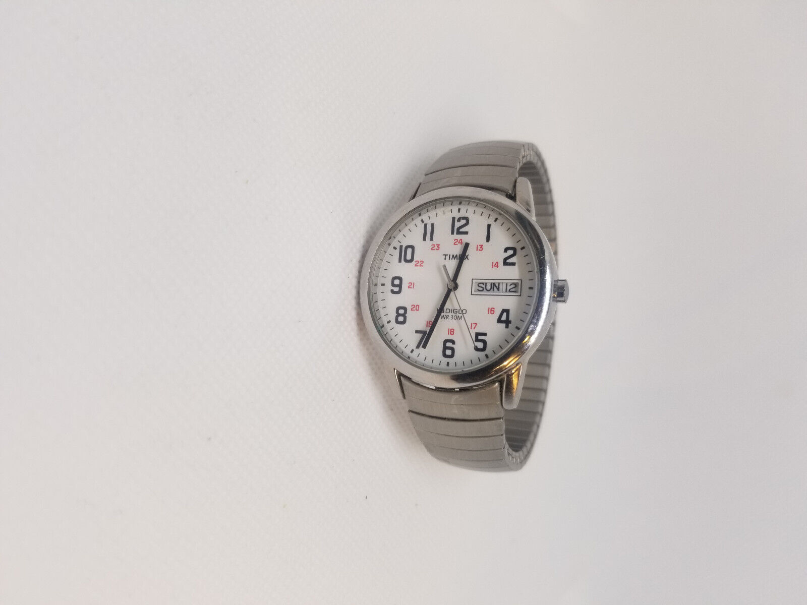 Timex indiglo wr 30m stainless hot sale steel back