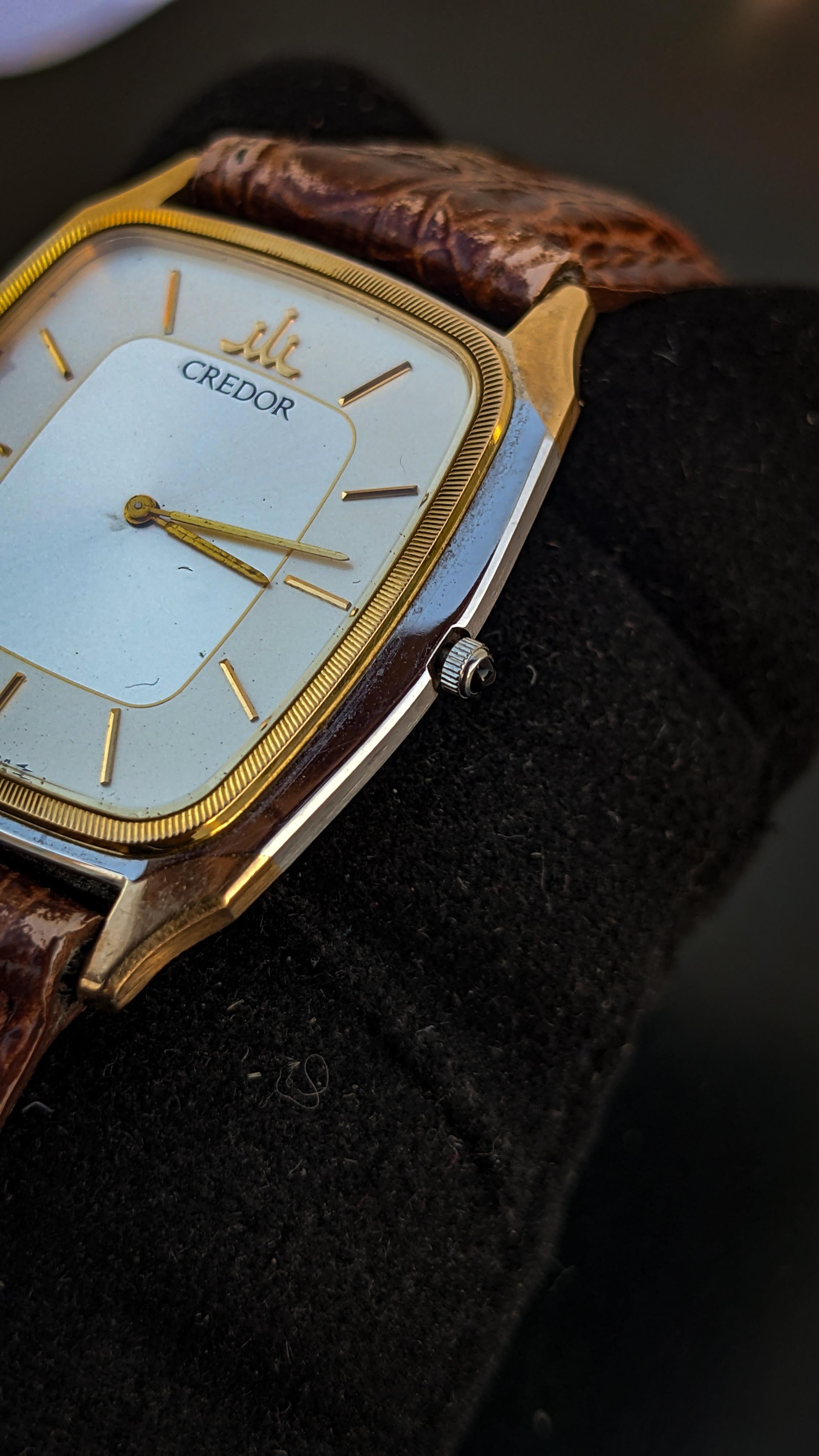 WTS] Seiko CREDOR 1990's 14k Gold Bezel and nickel alloy | 2F70