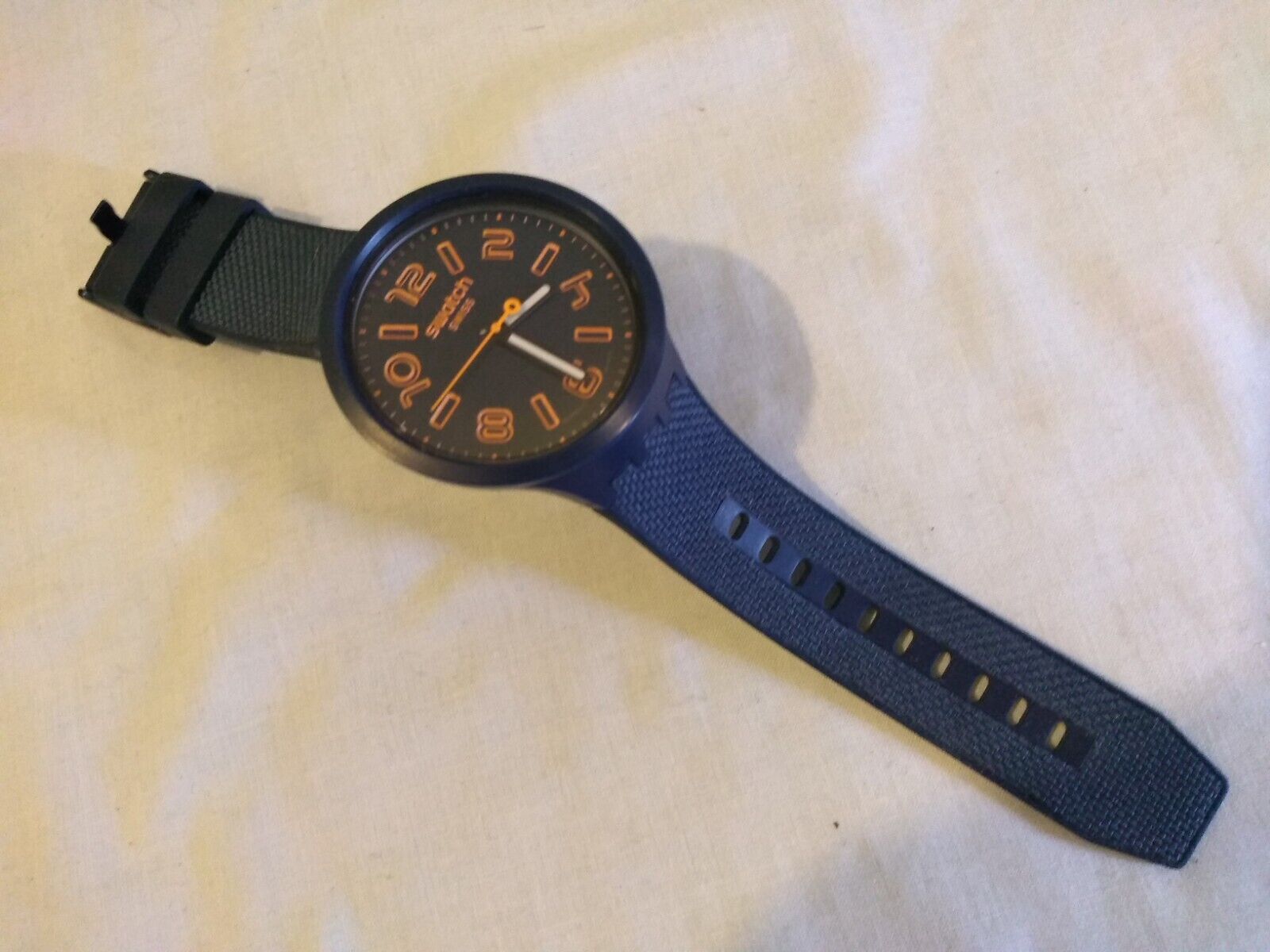 Swatch Watch Quartz SO27N107 Burning Lava Blue Orange
