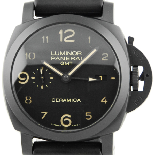 PANERAI LUMINOR 1950 3 DAYS GMT CERAMICA BLACK DIAL PAM0441