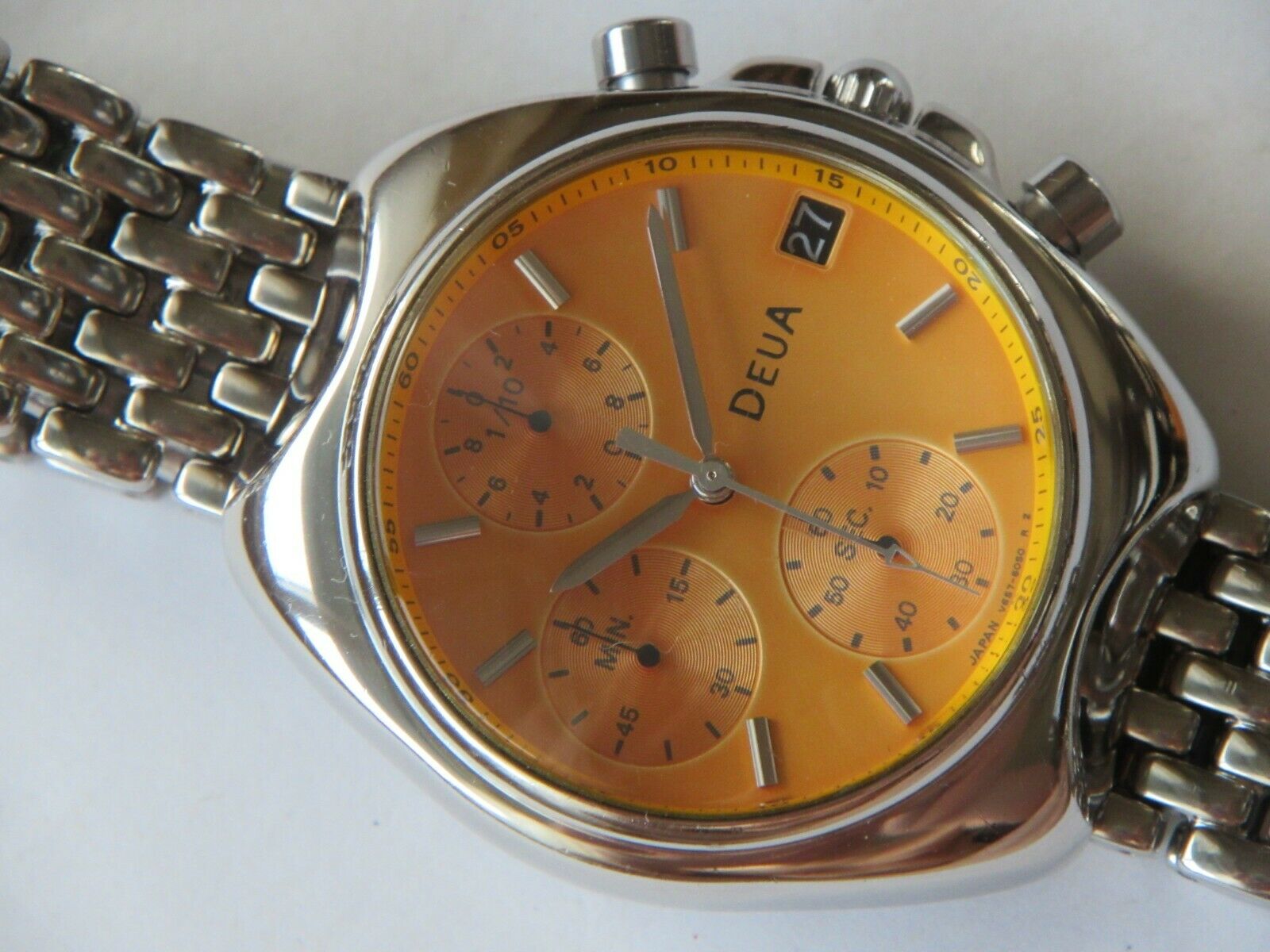 SEIKO ALBA DEUA CHRONOGRAPH V657-6040 ORANGE DIAL 