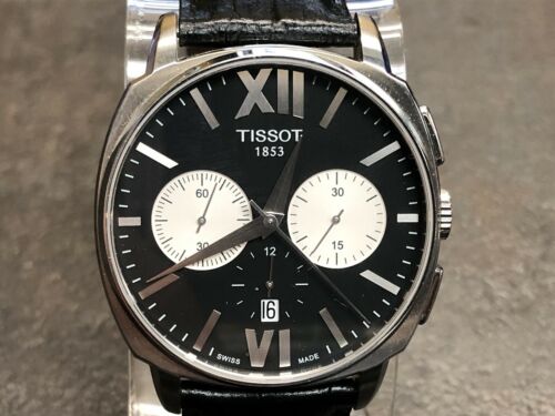 Tissot T-Lord black automatic chronograph watch T54142752