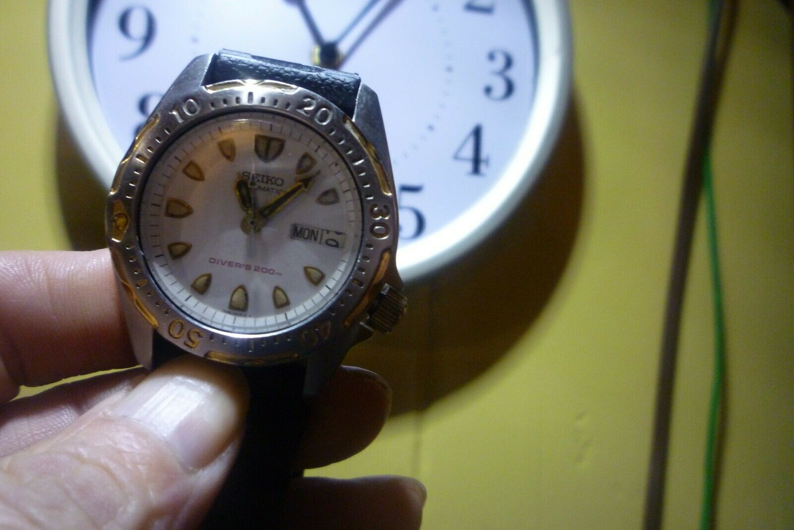 Mens 38mm SEIKO DIVERS 200m 7S26-0010 21j Automatic WHITE