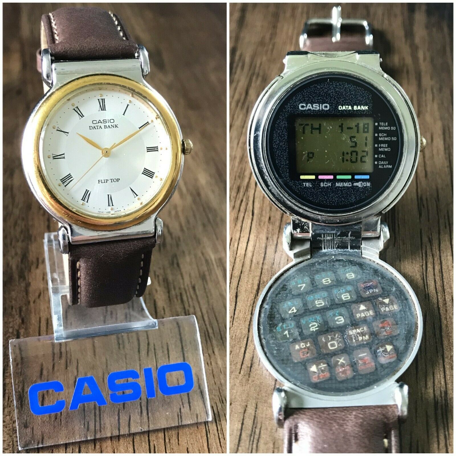 casio flip top watch