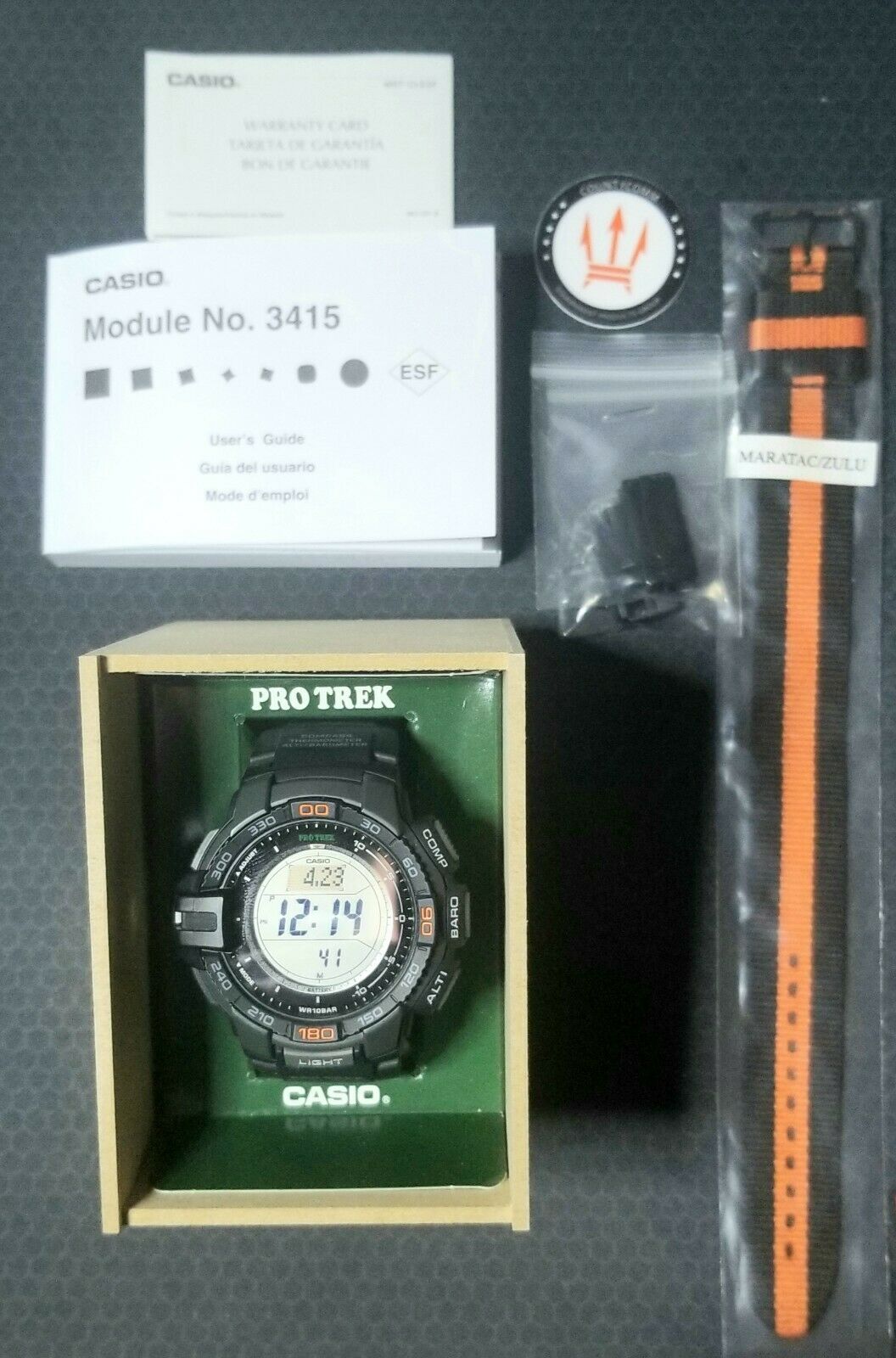 Casio 3415 PRG 270 ProTrek Solar Triple Sensor Watch with Marantac Zulu Band WatchCharts Marketplace